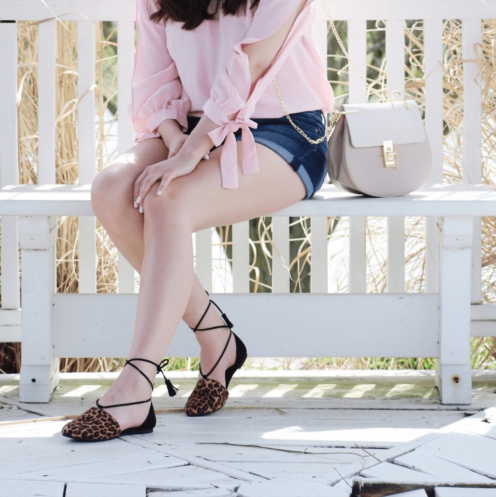 [LC Lauren Conrad] Glimmer D'orsay Lace Up Flats - Picture 8 of 8